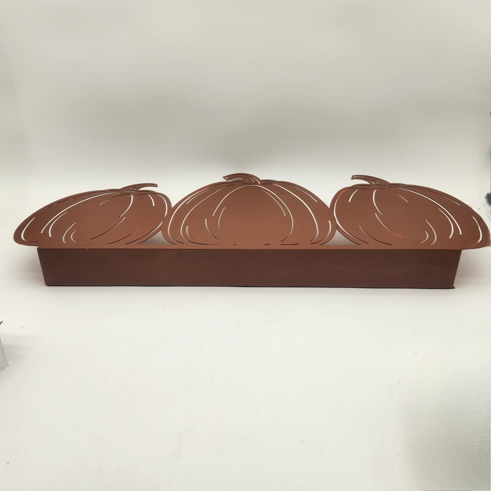 Metal‎ Pumpkin Blessings Shelf Tabletop/Wall Hanging Sturdy Autumn Thanksgiving - Picture 5 of 5
